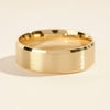 7.0mm Beveled Edge Men's Gold Wedding Band