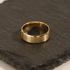 7.0mm Beveled Edge Men's Gold Wedding Band