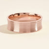 7.0mm Matte Brushed Concave Wedding Band Anniversary Gift For Him
