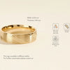 6.0mm Diagonal Lined Men's Gold Wedding Band