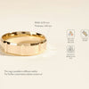 6.0mm Men's  Vertical Beveled Wedding Band