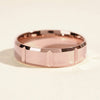 6.0mm Men's  Vertical Beveled Wedding Band