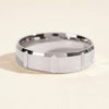6.0mm Men's  Vertical Beveled Wedding Band