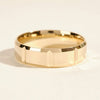 6.0mm Men's  Vertical Beveled Wedding Band