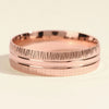 6.0mm Grooved Fancy Accents Men's Wedding Band