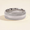 7.0mm Mid-Beveled Classic Accents Men's Wedding Band