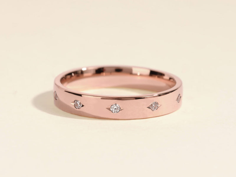 0.20CT Round Cut Flush Lab Grown Diamond Men's Wedding Band