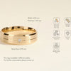 6.0mm Beveled Edge, Grooved & Flush Set Men's Diamond Wedding Band