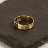 6.0mm Beveled Edge, Grooved & Flush Set Men's Diamond Wedding Band