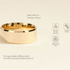 8mm Polished Beveled Edge Men's Wedding Band
