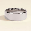 8mm Polished Beveled Edge Men's Wedding Band