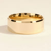 8mm Polished Beveled Edge Men's Wedding Band