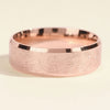 7mm Ice Matte Brushed Beveled Edge Men's Wedding Band