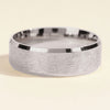 7mm Ice Matte Brushed Beveled Edge Men's Wedding Band