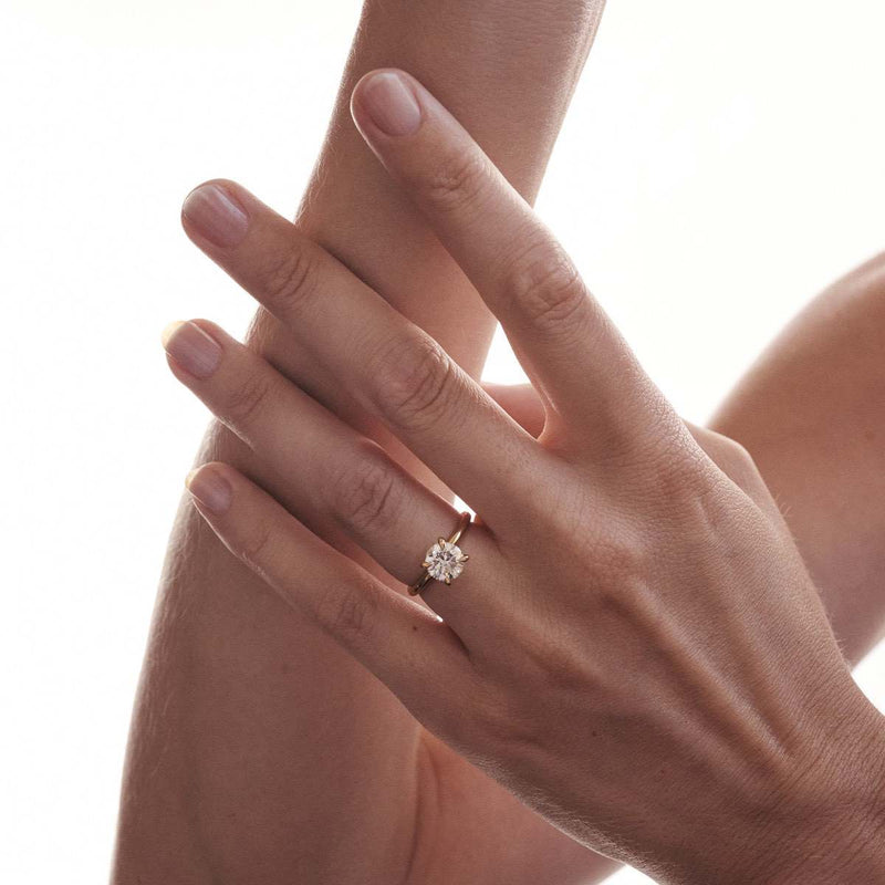 1.5 - 2.5 CT Round CVD Diamond Solitaire Engagement Ring