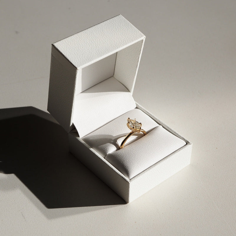 1.5 - 3.5 CT Marquise CVD Diamond Solitaire Engagement Ring