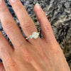 1.33CT Oval Cut Pave Setting Moissanite Engagement Ring