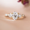 1.33CT Oval Cut Pave Setting Moissanite Engagement Ring