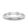 Round Cut Moissanite Two Row Eternity Diamond Wedding Band