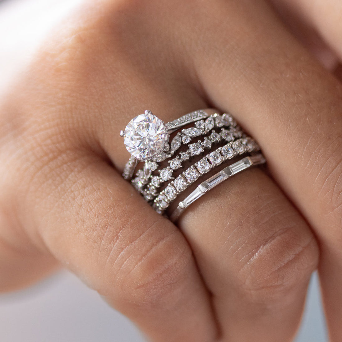 0.54ctw Round Brilliant Cut Full  Eternity Wedding Band