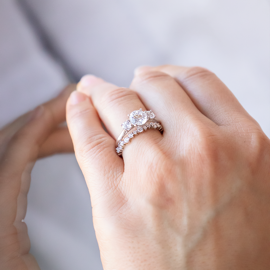 0.54ctw Round Brilliant Cut Full  Eternity Wedding Band