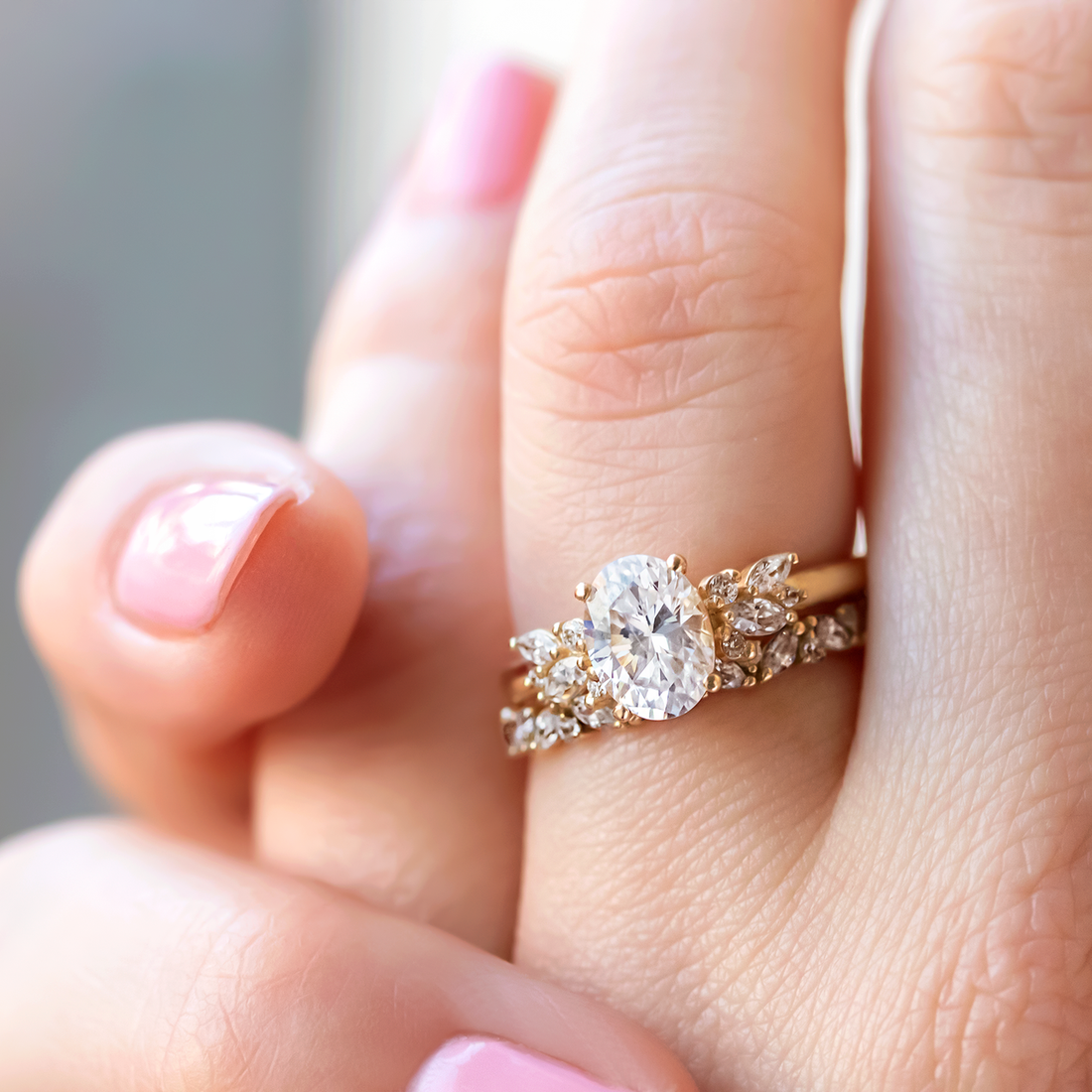0.95ctw Marquise and Round Cut Half Eternity Wedding Band