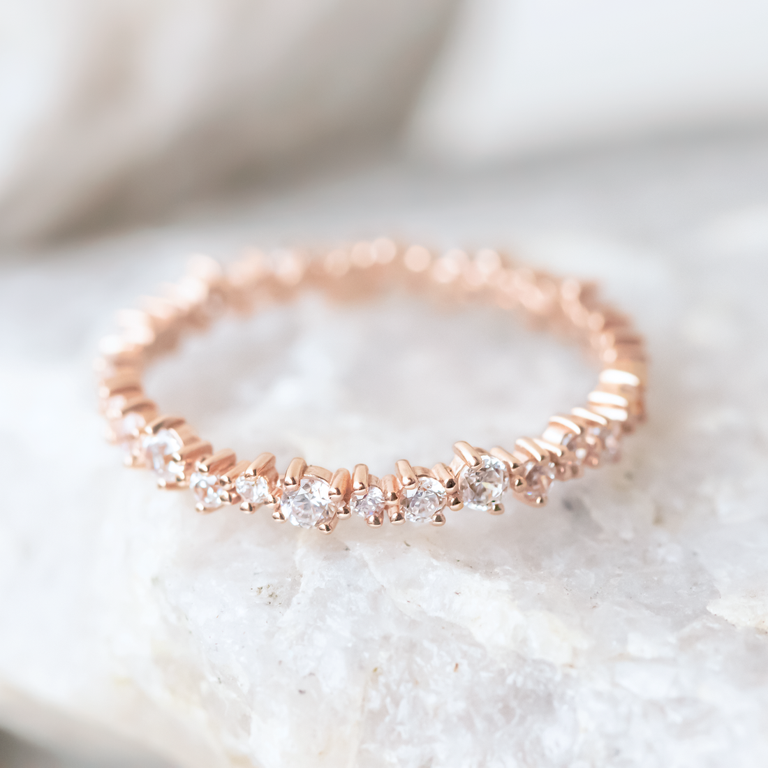 0.54ctw Round Brilliant Cut Full  Eternity Wedding Band