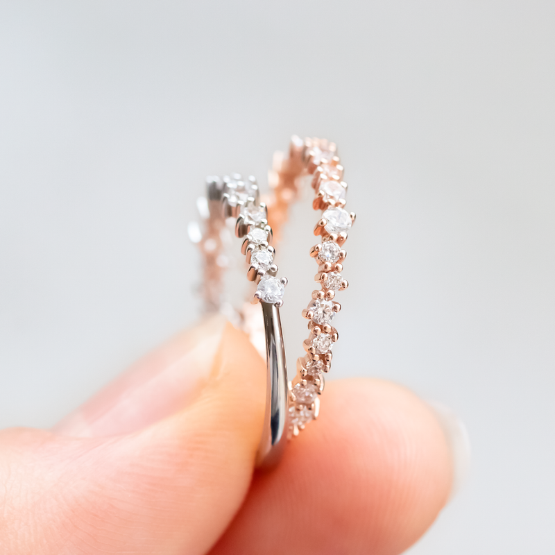 0.54ctw Round Brilliant Cut Full  Eternity Wedding Band