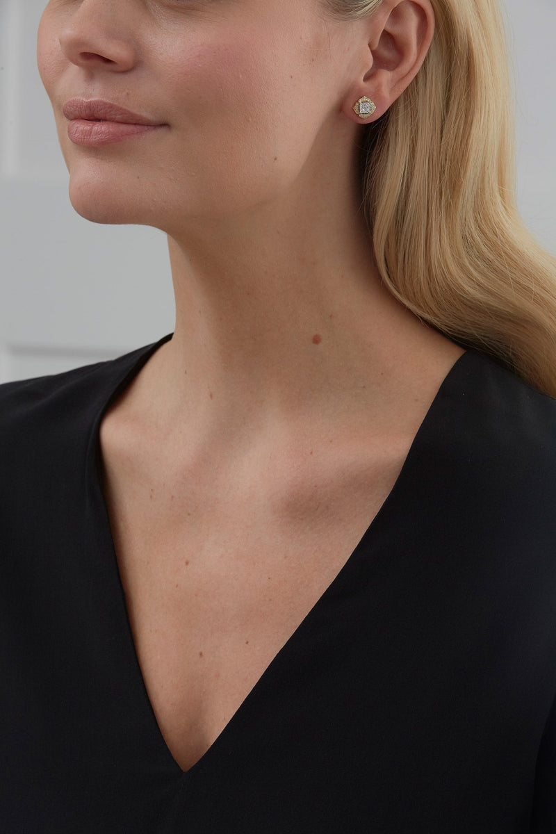 0.54 TCW Round Moissanite Diamond Stud Earrings