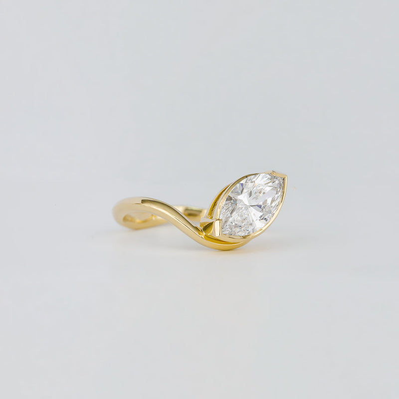 1.50CT-2.50CT Marquise Cut Moissanite Diamond Unique Engagement Ring
