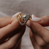 1.50CT-2.50CT Pear Cut Diamond Unique Wave Engagement Ring