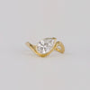 1.50CT-2.50CT Pear Cut Diamond Unique Wave Engagement Ring