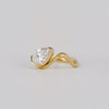 1.50CT-2.50CT Pear Cut Diamond Unique Wave Engagement Ring