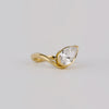 1.50CT-2.50CT Pear Cut Diamond Unique Wave Engagement Ring