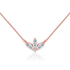 0.32 TCW Round & Marquise Moissanite Diamond Petal Style Necklace