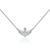 0.32 TCW Round & Marquise Moissanite Diamond Petal Style Necklace