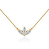 0.32 TCW Round & Marquise Moissanite Diamond Petal Style Necklace