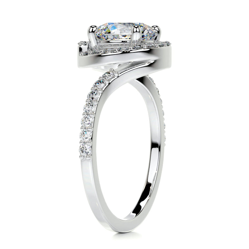 1.75 Carat · Round Halo ·  Moissanite Engagement Ring