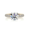 4.0 Carat Round Triple Pave Moissanite Engagement Ring