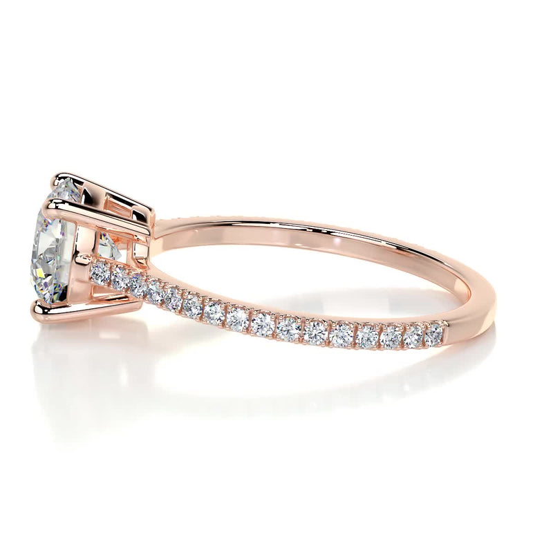 2.55 Carat · Round Pave ·  Moissanite Engagement Ring Set