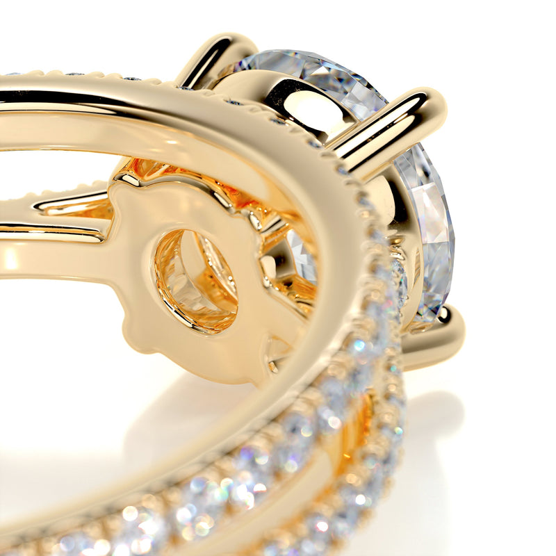 2.55 Carat · Round Pave ·  Moissanite Engagement Ring Set