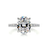 2.60 Carat Oval Cut Moissanite Diamond Hidden Halo Engagement Ring