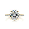 2.60 Carat Oval Cut Moissanite Diamond Hidden Halo Engagement Ring