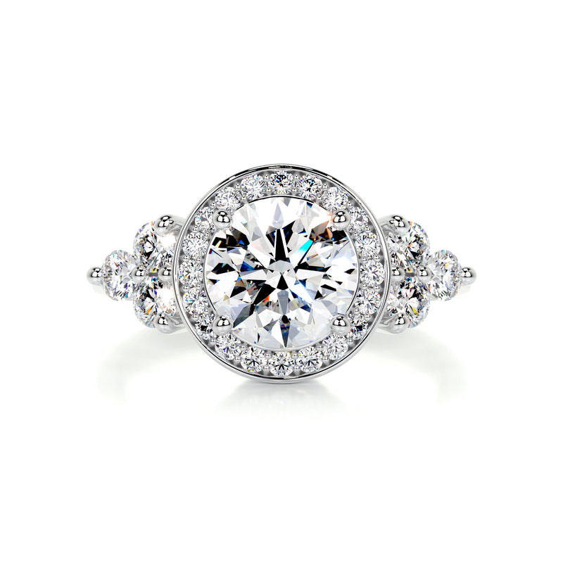 1.5 Carat · Round Halo Vintage· Moissanite Engagement Ring