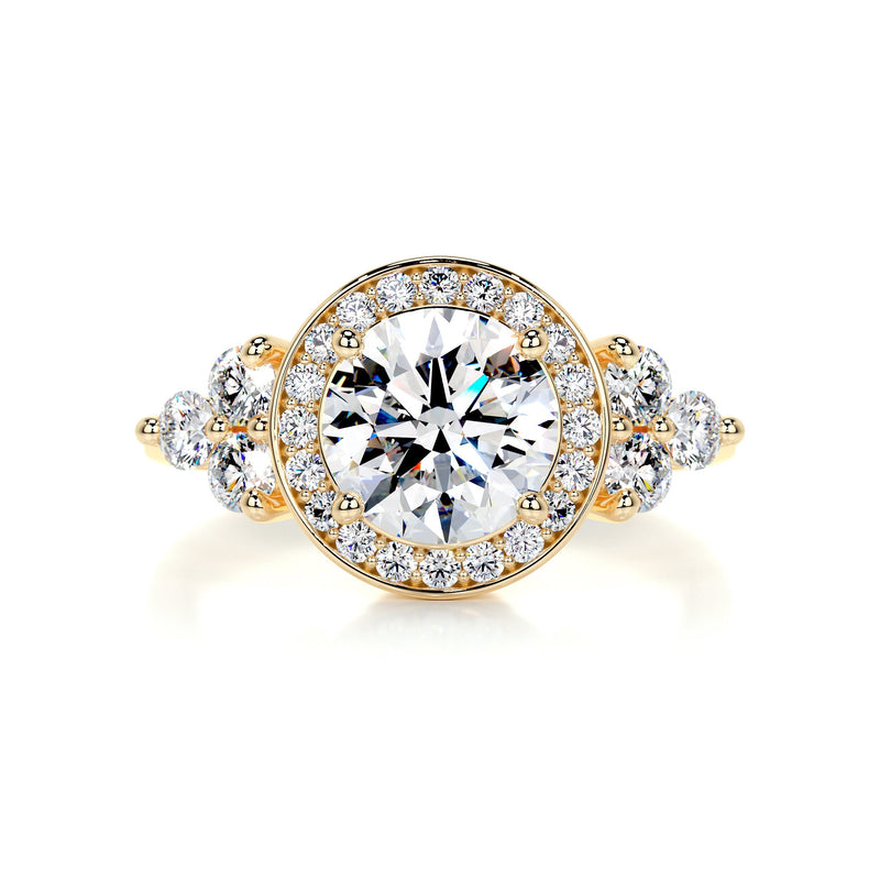 1.5 Carat · Round Halo Vintage· Moissanite Engagement Ring
