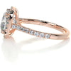 2.5 Carat Square Cushion Halo Moissanite Engagement Ring