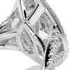 2.20 Carat Pear Double Halo Moissanite Diamond Engagement Ring