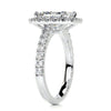 2.4 Carat Radiant Cut Moissanite Halo Engagement Ring