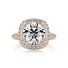 4.2 Carat · Round Halo Triple Pave Vintage Moissanite Engagement Ring