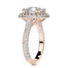 4.2 Carat · Round Halo Triple Pave Vintage Moissanite Engagement Ring